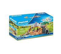 Playmobil - Le parc animalier 70343 - Famille de lions avec végétation