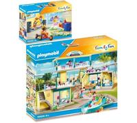 PLAYMOBIL - Family Fun - 70434+70440 - Beach Hotel et Club enfants - 467 pièces