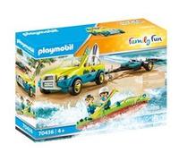 Playmobil Jouet Voiture avec canoë 70436 Family Fun Plastique Rose 4 ans