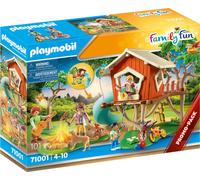 PLAYMOBIL Family Fun 71001 Cabane d'aventure dans les arbres avec toboggan