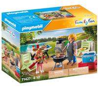 Playmobil 71427 Barbecue avec Papa et Enfant - Family Fun - Comprend Deux Personnages, Un Barbecue et des Accessoires - Dès 4 Ans