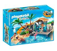 PLAYMOBIL - Family Fun - Ile avec Vacanciers - Toboggan et Grotte - Mixte - A partir de 4 ans