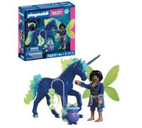 Playmobil | Fantasy & Magic | Licorne à Collectionner Clair de Lune avec fée | Set Licorne Nocturne avec fée Masculine, joyling et Lanterne Lunaire | pour Enfants à partir de 4 Ans | 72217