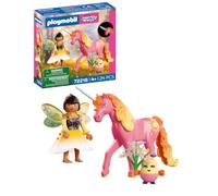 Playmobil | Fantasy & Magic | Licorne à Collectionner Rosée du Matin avec fée | Fée à Jupe Lumineuse avec Licorne, joyling et Bouquet de Fleurs | pour Enfants à partir de 4 Ans | 72218