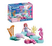 PLAYMOBIL | Fantasy & Magic | Sirène avec cadeau | Ensemble de mariage sous-marin avec harpe, anneau et créatures marines | Pour enfants à partir de 4 ans | 72107