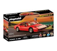 Playmobil 71343 Magnum, p.i. Ferrari 308GTS Quattrovalvole - avec Les Personnages de la série : Thomas Magnum, T.C., Rick & Higgins - Modèle Unique des années 80 - PlaymoPourLesGrands - Dès 5 Ans