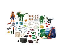 Playmobil | Dinos | Calendrier de l’Avent : Expédition Dinosaures | Aventure de 24 Jours avec Explorateur, Dinosaures, fossiles & scène de Jungle préhistorique | pour Enfants dès 4 Ans | 72225