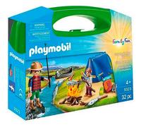 Playmobil Valisette Campeurs 9323 – 2 pers., tente, canoë, 32 pièces, dès 4 ans