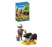 Playmobil Figurine Fermier et cochons – Têtes mobiles – 72171 Multicolore