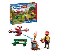 Playmobil | City Action | Drone d’Extinction des Pompiers | Drone High-Tech avec projectiles d’Eau, Pilote et Accessoires d’Incendie | pour Les Enfants à partir de 4 Ans | 72197