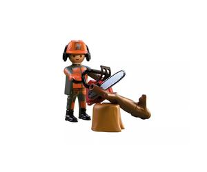 Playmobil Figure Forest Worker Chainsaw