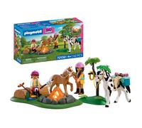 Playmobil Set I Love Horses 72132 – Balade à cheval, feu de camp électronique, mère et fille