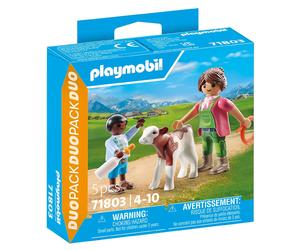 Playmobil Figurine De Fermier Avec Veau