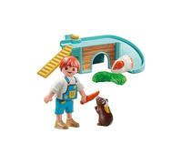 Playmobil Jouet My Life 71746 Enfant avec 2 cochons d'Inde et accessoires, 10 pièces