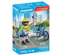 Playmobil Figurine De Patrouille à Vélo