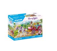 PLAYMOBIL 71846 Calèche avec couple princier et cocher, Princess Magic, 97 pièces, dès 4 ans