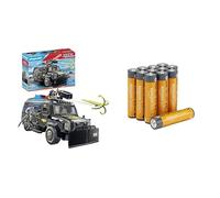 Playmobil Forces Spéciales 4x4, lumière/Son, 5+ Ans, & Piles AAA Alcalines Amazon Basics 12 pcs, 10 Ans