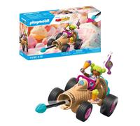 Playmobil - Voiture jouet Fun Stars Cornet de Glace endiablé - Moteur à friction, tir - 71717