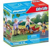 Playmobil Set 70990 – Grands-Parents avec Petit-Fils, 3 personnages, chien – City Life