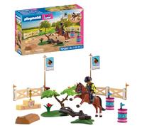 Playmobil | I Love Horses | Terrain de Concours | Parcours d’Obstacles avec Obstacles naturels, Podium des vainqueurs et Accessoires pour Chevaux | pour Enfants à partir de 4 Ans | 72130