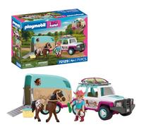 Playmobil | I Love Horses | Véhicule Tout-Terrain avec Van pour Chevaux | Set de Transport avec cavalière, Cheval, Accessoires et Rampe Mobile | pour Enfants à partir de 4 Ans | 72129
