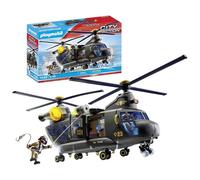 Playmobil Hélicoptère de transport 71149 Forces spéciales – 2 pers., sons et lumières – Dès 5 ans