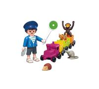 Playmobil Set de jeu Animaux & Amis 71951 Petite aventure en train avec figurine et accessoires Aqua