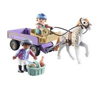 Playmobil Jeu 71496 Enfants avec calèche et poney – Horses of Waterfall – Dès 4 ans