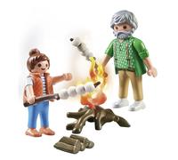 Playmobil 71513 Grand-père Petite Fille et feu de Camp