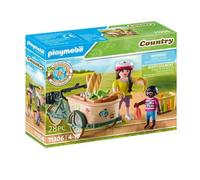 Country - Cycliste avec vélo et remorque avant