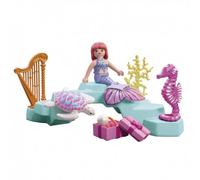 Playmobil Jouet 72107 Sirène avec cadeau – Mariage sous-marin, harpe & animaux marins – Dès 4 ans