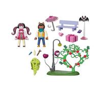 Playmobil Jouet Monster High Rendez‑vous Saint‑Valentin Draculaura et Clawd avec banc