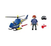 Playmobil Hélicoptère de Police 72080 – Policier, rotors rotatifs, fonction de tir, à partir de 4 ans