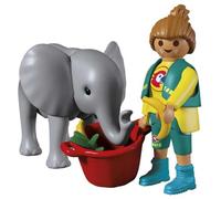 Playmobil – Zoo : éléphanteau et gardien de zoo