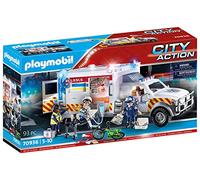 Playmobil Ambulance américaine 70936 City Action avec secouristes et blessé Multicolore