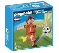 PLAYMOBIL - Joueur équipe Pays-Bas - Jambe de tir mobile - Orange, Noir et Vert