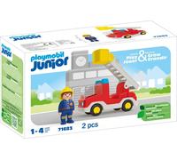 PLAYMOBIL Junior 71683 JUNIOR : Véhicule à échelle de pompier