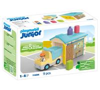 PLAYMOBIL Junior 71686 JUNIOR : Camion avec garage de triage