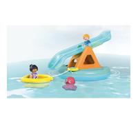 PLAYMOBIL Junior 71687 Ilôt avec toboggan aquatique, Jouet pour le bain, Des 12 mois