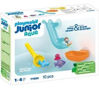 PLAYMOBIL Junior 71689 Toboggan aquatique et animaux marins, Jouet pour le bain, Des 18 mois