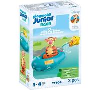 PLAYMOBIL Junior 71704 Tigrou avec canot, Flotte dans l'eau, Jouet pour le bain, Junior & Disney, Des 12 mois