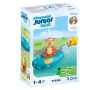 Playmobil 71704 Junior & Disney : Tigrou avec canot - Comprend Tigrou, Un Poisson et Un Bateau Flottant - Jouet fabriqué à partir de matières d'origine végétale - Dès 18 Mois