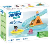 PLAYMOBIL Junior Aqua 71687 Île de baignade avec toboggan, ncludes Animal Dock et Hideaway, jouet durable en plastique de plantes, jouet pour garçons et filles à partir de 1 an et plus.
