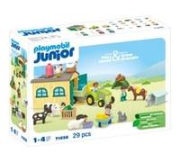 Playmobil 123 Farm Adventure With Tractor Trailer And Animals Construction Game