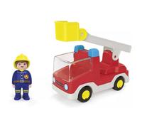 Playmobil Camion de pompier 71683 – Échelle pivotante extensible, comprend un pompier, Dès 12 mois