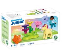 Playmobil | Junior | Jardin de fées Licorne | Set de Jardin Magique avec fée, Licorne et Fleurs empilables | pour Les Enfants à partir de 1 an | 72087
