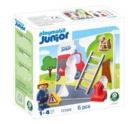Playmobil | Junior | Puzzle Pompiers | Puzzle en Bois avec Pompier, Chat et Accessoires | pour Les Enfants à partir de 1 an | 72088