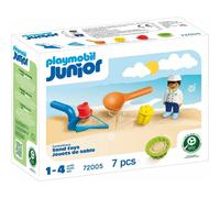 Playmobil Junior Sand Beach Set 72005 Le Glacier 7 pièces avec personnage Multicolore