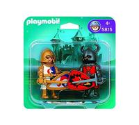 Playmobil Knights 5815 - Duo Chevalier Dragon Rouge Et Chevalier Licorne
