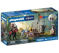 Playmobil | Knights | Enlèvement du Dragon | Carrosse avec Cage, bébé Dragon, Chevaliers, Chevaux et Set d’Armes | pour Enfants à partir de 4 Ans | 72211